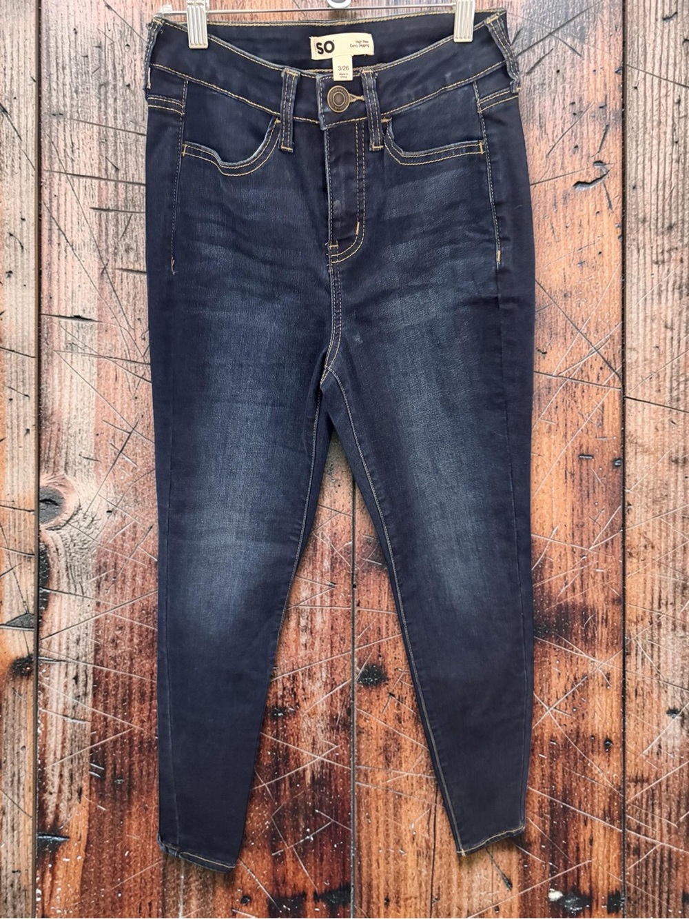 SO Women's Dark Indigo Skinny Jeans
